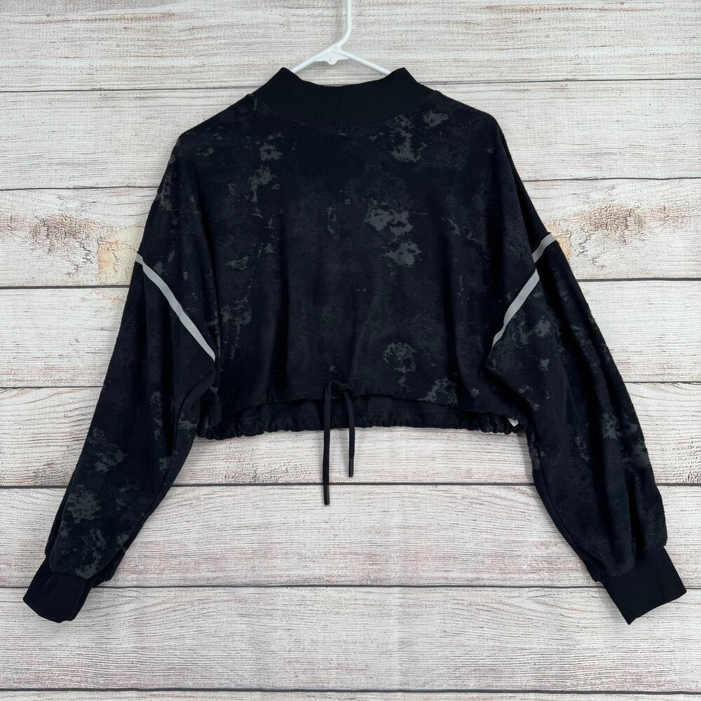 Nike Camouflage Cropped Fleece Training Crew Nike City Ready Womens Medium Black